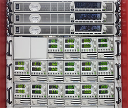 DC power supplies in rack