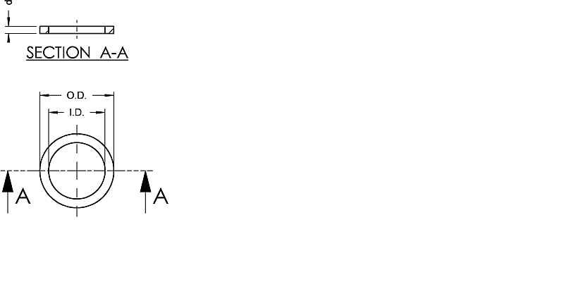 Schematic drawing Gaskets for CF flanges