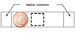 Sketch of the hot plate of the AO 600 recipient