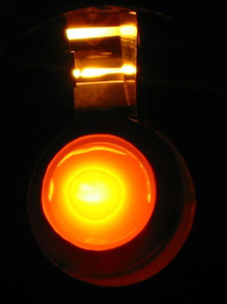 pool of molten silicon